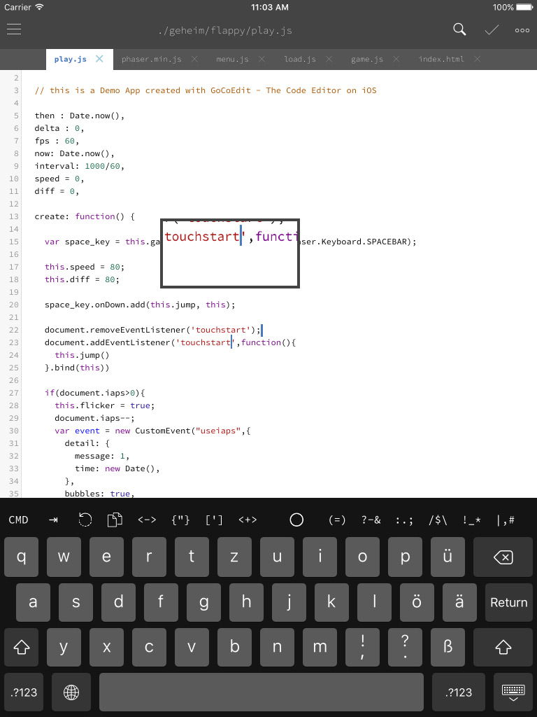 GoCoEdit - Soạn thảo mã và văn bản cho iOS